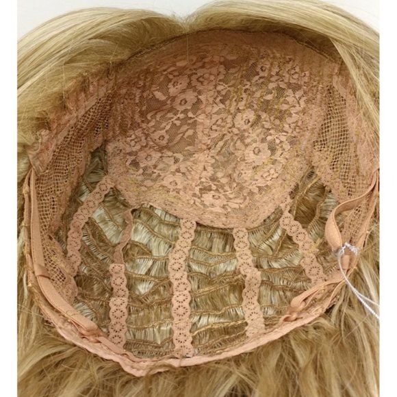 Ash Blonde wavy heat resistant wig